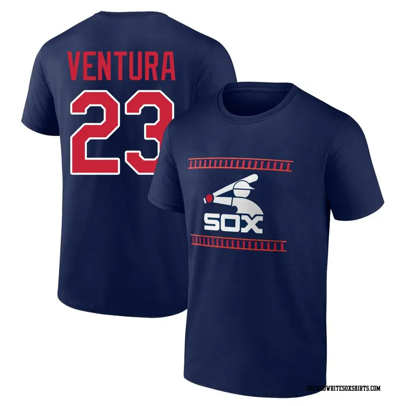 Men's Chicago White Sox ＃23 Robin Ventura Navy Cooperstown Collection Hometown Name & Number T-Shirt