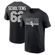 Men's Chicago White Sox ＃62 Jesse Scholtens Black End Name & Number T-Shirt