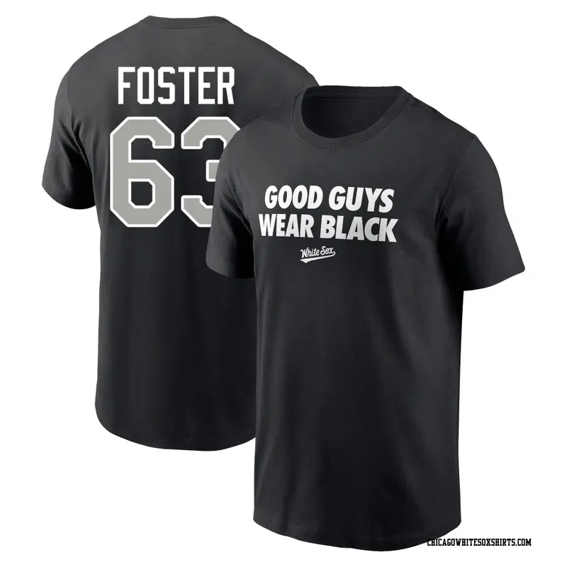 Men's Chicago White Sox ＃63 Matt Foster Black Rally Rule Name & Number T-Shirt