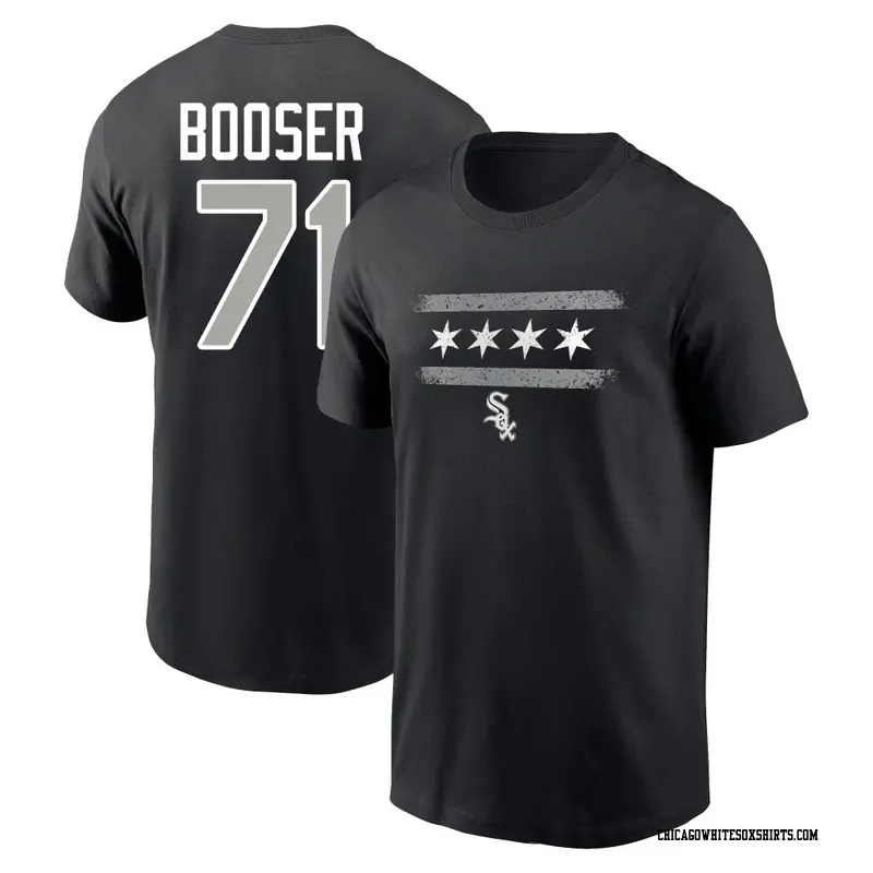 Men's Chicago White Sox ＃71 Cam Booser Black Adrenaline Name & Number T-Shirt