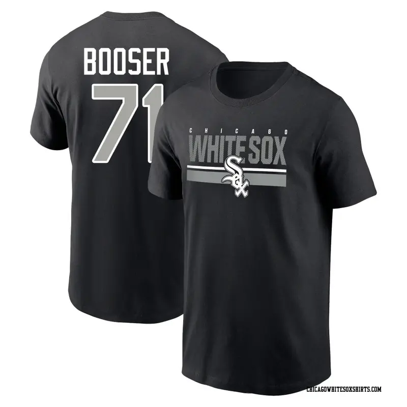 Men's Chicago White Sox ＃71 Cam Booser Black End Name & Number T-Shirt