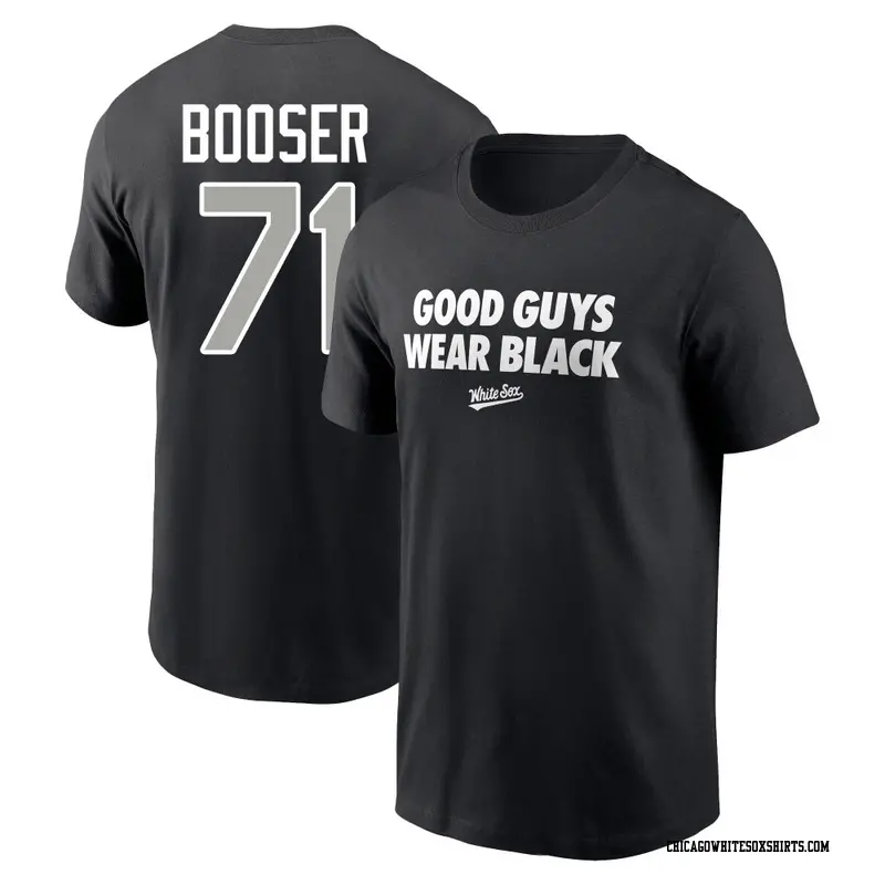 Men's Chicago White Sox ＃71 Cam Booser Black Rally Rule Name & Number T-Shirt