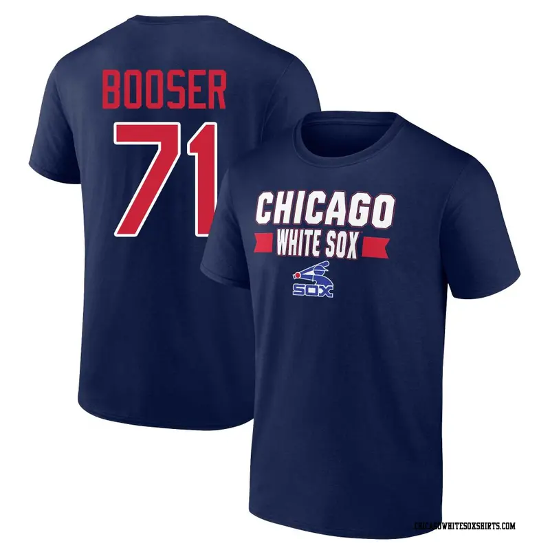 Men's Chicago White Sox ＃71 Cam Booser Navy Close Victory Name & Number T-Shirt