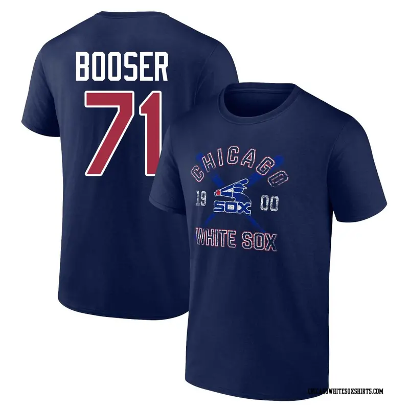 Men's Chicago White Sox ＃71 Cam Booser Navy Second Wind Name & Number T-Shirt