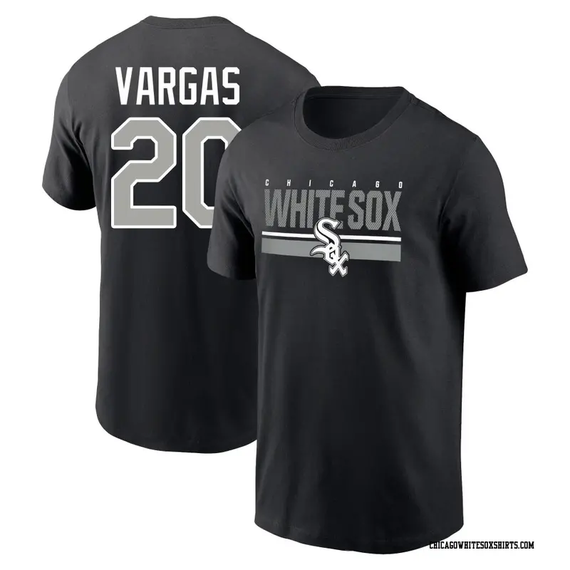 Youth Chicago White Sox ＃20 Miguel Vargas Black End Name & Number T-Shirt