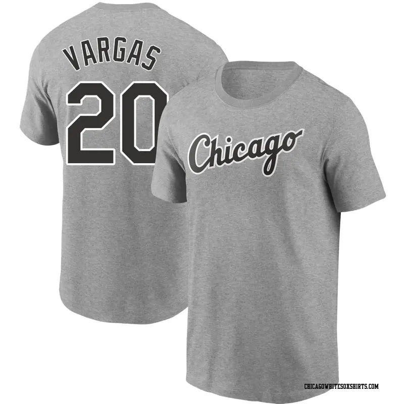 Youth Chicago White Sox ＃20 Miguel Vargas Gray Heather Name & Number T-Shirt