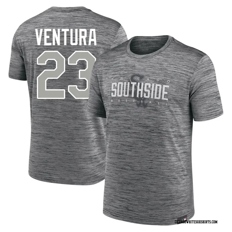 Youth Chicago White Sox ＃23 Robin Ventura Anthracite City Connect Velocity Practice Performance Game Day Name & Number T-Shirt