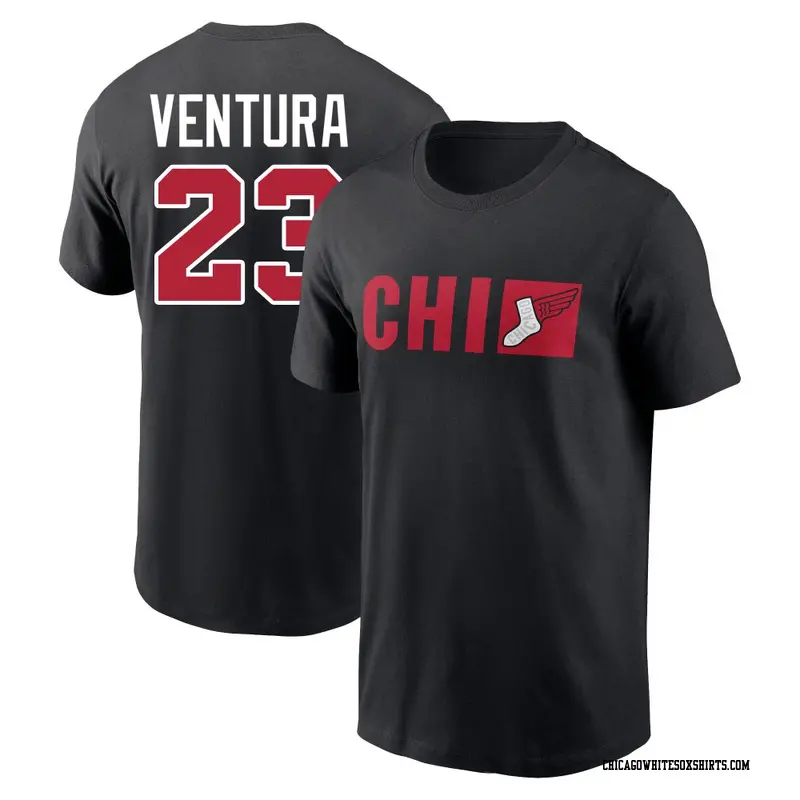Youth Chicago White Sox ＃23 Robin Ventura Black 2025 City Connect Tricode Name & Number T-Shirt