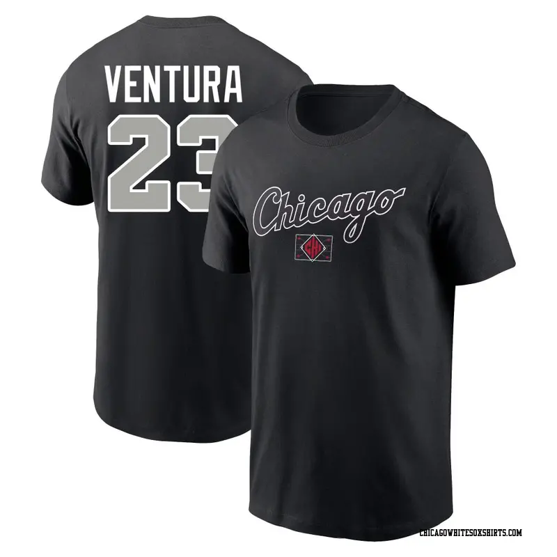 Youth Chicago White Sox ＃23 Robin Ventura Black 2025 City Connect Word Name & Number T-Shirt