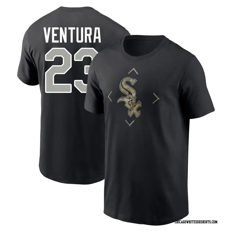 Youth Chicago White Sox ＃23 Robin Ventura Black Camo Name & Number T-Shirt