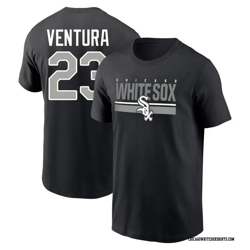 Youth Chicago White Sox ＃23 Robin Ventura Black End Name & Number T-Shirt