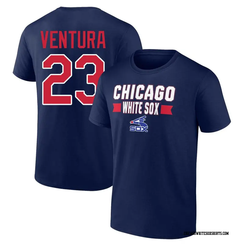 Youth Chicago White Sox ＃23 Robin Ventura Navy Close Victory Name & Number T-Shirt