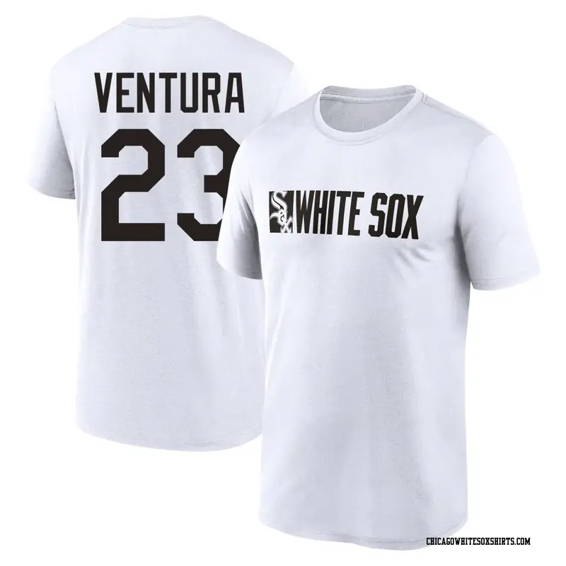 Youth Chicago White Sox ＃23 Robin Ventura White Knockout Performance Name & Number T-Shirt